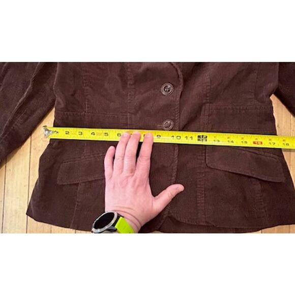 Liz Claiborne Villager Brown Corduroy Womens Cotton Blazer Size 8 - Picture 6 of 11